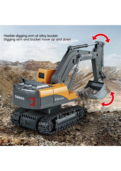 1:24 Uzaktan Kumanda Ekskavatör 11 Kanal 2.4g Uzaktan Kumanda Alüminyum Alaşımlı Mühendislik Aracı (Yurt Dışından) fiyatları