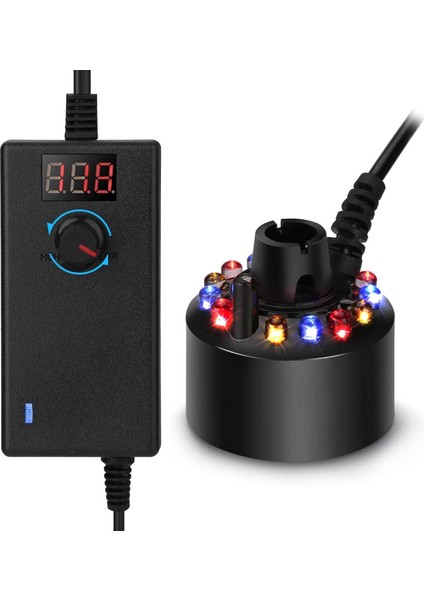 Mist Maker Sisleyici Su Çeşmesi Gölet Sis Makinesi Hava Nemlendirici Cadılar Bayramı Duman Makinesi Siyah Abd Tak (Yurt Dışından)