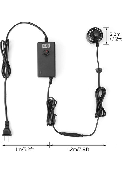 Mist Maker Sisleyici Su Çeşmesi Gölet Sis Makinesi Hava Nemlendirici Cadılar Bayramı Duman Makinesi Siyah Abd Tak (Yurt Dışından) fırsatları