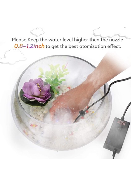 Mist Maker Sisleyici Su Çeşmesi Gölet Sis Makinesi Hava Nemlendirici Cadılar Bayramı Duman Makinesi Siyah Abd Tak (Yurt Dışından) indirimleri