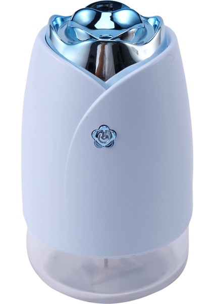 Gül USB Aroma Esansiyel Yağı Difüzör Ultrasonik Hava Ev Nemlendirici Mini Mist Maker Aroma Difüzör 7 Renk LED Işık Ofis Mavi (Yurt Dışından)