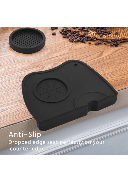 Paket Espresso Kahve Sabotaj Mat Pad Silikon Kaymaz Köşe Pedi Kahve Araçları Mutfak Aksesuarları (Tek Fincan + Yuvarlak) (Yurt Dışından)