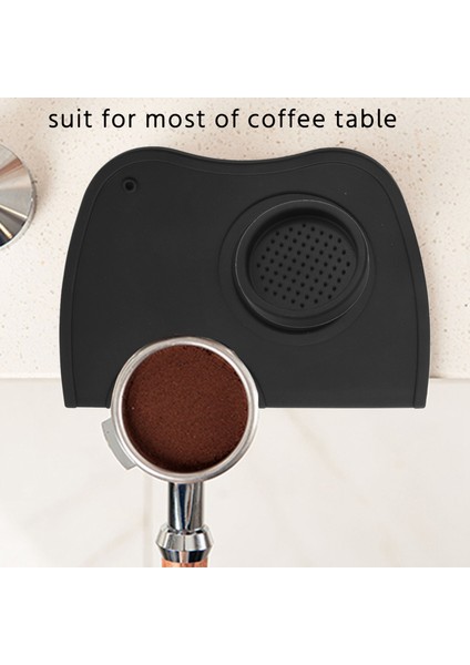 Paket Espresso Kahve Sabotaj Mat Pad Silikon Kaymaz Köşe Pedi Kahve Araçları Mutfak Aksesuarları (Tek Fincan + Yuvarlak) (Yurt Dışından)