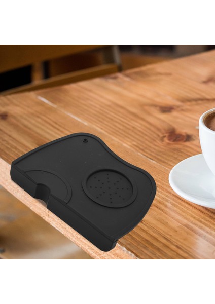 Paket Espresso Kahve Sabotaj Mat Pad Silikon Kaymaz Köşe Pedi Kahve Araçları Mutfak Aksesuarları (Tek Fincan + Yuvarlak) (Yurt Dışından)