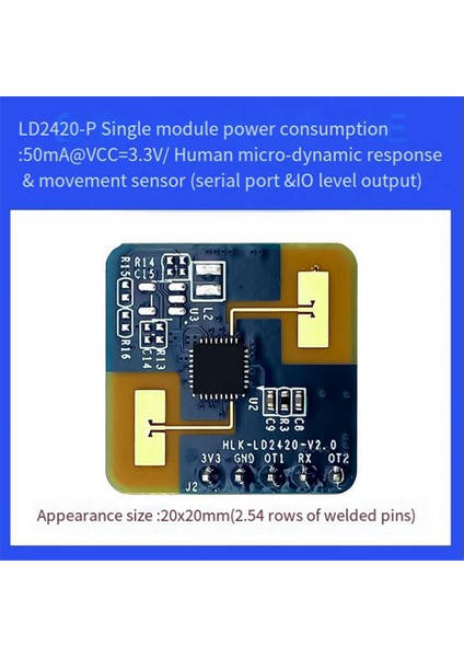 24G Mmwave LD2420 Insan Varlığı Radar Sensörü Hareket Algılama Modülü (Yurt Dışından)