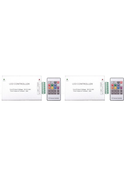 2x LED Denetleyici 12-24 V Düşük Basınç Rf Renkli 20 Tuşlu Uzaktan Kumanda Rgb Işık Çubuğu Karartma Denetleyicisi (Yurt Dışından)