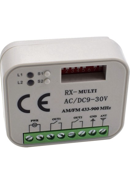 4x Garaj Kapı Uzaktan Kumandası Alıcısı 2 Kanal Denetleyici Anahtarı 433 Mhz Verici Rx Çok Frekanslı 433-900MHZ (Yurt Dışından) fırsatları