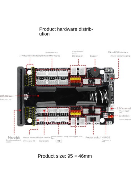 Genişletme Kartı Için Motor Servo Geliştirme Python Programlama Için Sürücü Kartı Microbit Sensörü (Yurt Dışından)
