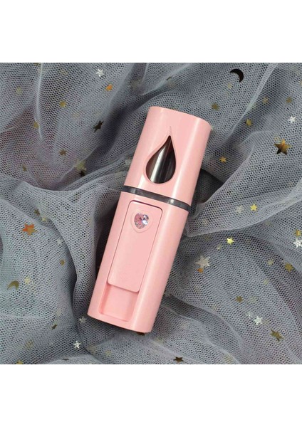 5x Taşınabilir Nano Mister Mini Steamer Atomizasyon Kirpik Uzantıları Ayna Pembesi ile (Yurt Dışından)