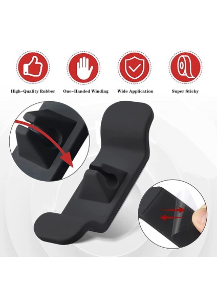 Mutfak Aletlerine Yapıştırmak Için Kullanılan Kordon Düzenleyici, Küçük Siyah Için 4'lü Kablo (Yurt Dışından) indirimleri