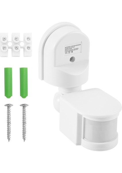 Kızılötesi Hareket Sensörü AC110V-240V Çoklu Senaryolar Için Pır Vücut Hareket Sensörleri Için Ayarlanabilir Sensör Anahtarı (Beyaz) (Yurt Dışından) modelleri