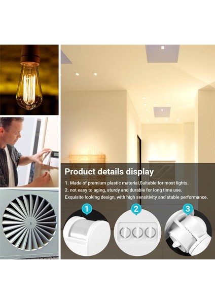 Kızılötesi Hareket Sensörü AC110V-240V Çoklu Senaryolar Için Pır Vücut Hareket Sensörleri Için Ayarlanabilir Sensör Anahtarı (Beyaz) (Yurt Dışından) fırsatları