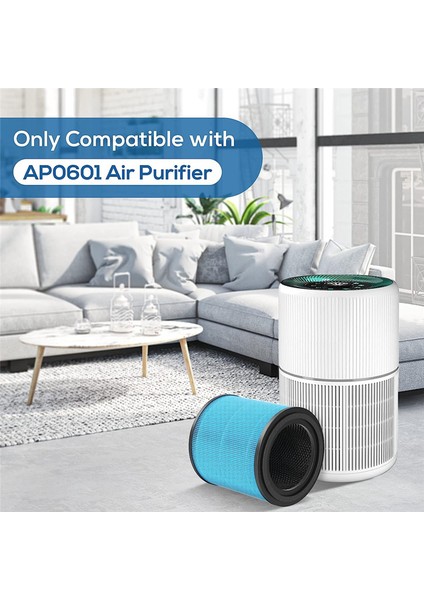 AP0601 Aırto Için Hava Temizleme Cihazı Yedek Filtre, 4 Aşamalı H13 Gerçek Hepa Filtre, AP0601-RF Filtreler 2 Paket (Yurt Dışından)
