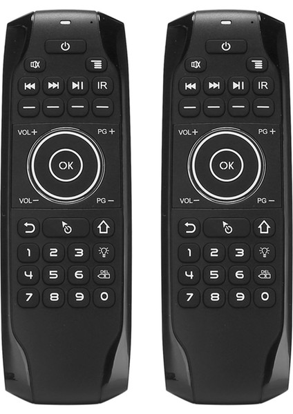 2x Bluetooth 5.0 Mini Klavye G7BTS Jiroskop Arkadan Aydınlatmalı Ir Öğrenme Hava Fare Akıllı Tv Kutusu Dizüstü Bilgisayar Için Uzaktan Kumanda (Yurt Dışından)