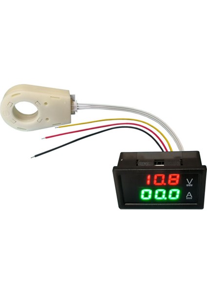 Hall Ampermetre Voltmetre Dc 0-300V 100A Monitör LED Dijital Akım Gerilim Ölçer 12V 24V 36V 48V 60V Araba (Yurt Dışından)