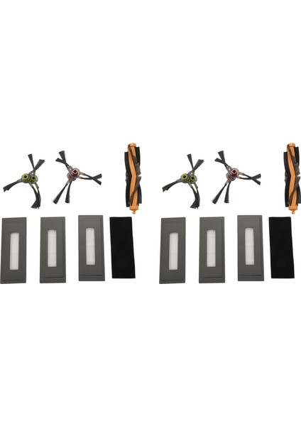 Deebot Ozmo 930 Robot Süpürge ile Uyumlu, 2 Ana Fırça 6 Yüksek Verimli Filtre 8 Yan Fırça (Yurt Dışından)