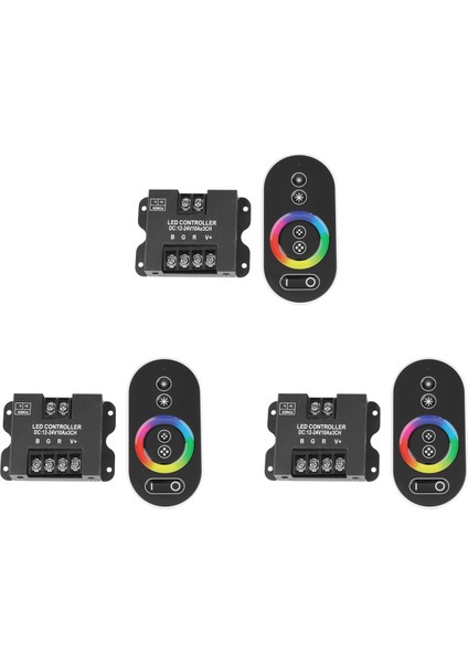 3x 30A Iletişim Rgb Rf Uzaktan Kumanda Dc 12V 24V 3CHANNELX10A 360W/720W Denetleyici LED Şerit Işık Smd 5050 (Yurt Dışından)