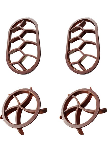 2x Ekmek Hamur Basın Kalıp Seti Ekmek Kesiciler Pişirme Ekmek Ruloları Kalıp Plastik Pasta Kesiciler Damga Yuvarlak Oval (Yurt Dışından)