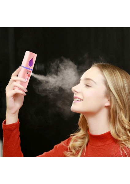 Ayna Pembe ile 10X Taşınabilir Nano Mister Mini Vapur Atomizasyon Kirpik Uzantıları (Yurt Dışından)