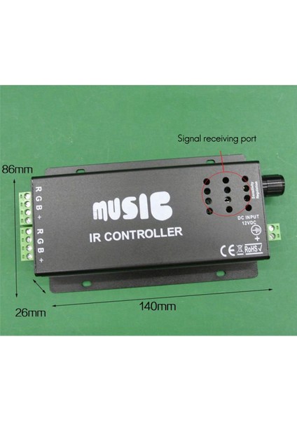 DC12-24V 24 Tuşlar Müzik Denetleyicisi 3 Kanal Ir Uzaktan Rgb Denetleyici LED Şerit Işık Lambası Için Ses Duyarlı (Yurt Dışından)