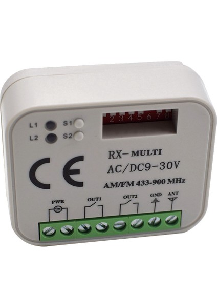 Garaj Kapı Uzaktan Kumandası Alıcısı 2 Kanal Denetleyici Anahtarı 433 868 Mhz Verici Rx Çok Frekanslı 433-900MHZ (Yurt Dışından) fırsatları