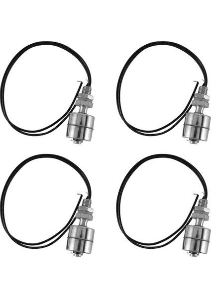 4x Akvaryum Havuzu Sıvı Su Seviyesi Sensörü Paslanmaz Çelik Şamandıra Anahtarı (Yurt Dışından)