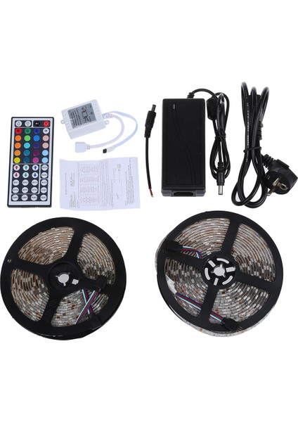 2X5M 10M 600 LED Halatlar Bant 5050SMD Rgb Denetleyici 44 Tuşlar Uzaktan Kumanda ve Güç Kaynağı Parçası (Yurt Dışından) indirimleri