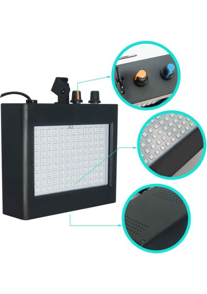 180 Strobe Flaş Işığı Taşınabilir 35W Rgb Uzaktan Ses Kontrolü Strobe Hızı Ayarlanabilir Sahne Disko Bar Parti Kulübü (Ab Tak) (Yurt Dışından)