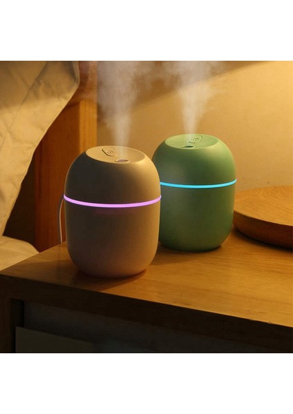 2x Hava Nemlendirici USB Küçük 220 ml Mini Taşınabilir Serin Mist Difüzör Yatak Odası Ofis Masası Araba Aroma , Beyaz (Yurt Dışından) indirimleri