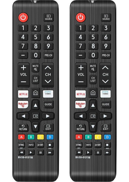 2x BN59-01315B Uzaktan Kumanda Yedek Akıllı Tv UE43RU7105 UE50RU7179 Prime Video ile (Yurt Dışından)
