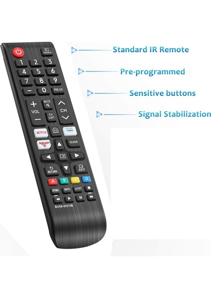 2x BN59-01315B Uzaktan Kumanda Yedek Akıllı Tv UE43RU7105 UE50RU7179 Prime Video ile (Yurt Dışından)
