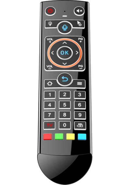 Q2 Akıllı Tv Arkadan Aydınlatmalı Kablosuz Hava Fare Ir Öğrenme 2.4 Ghz Rf Bilgisayar Tv Kutusu Için Akıllı Ses Uzaktan Kumanda, Arkadan Aydınlatmalı (Yurt Dışından)