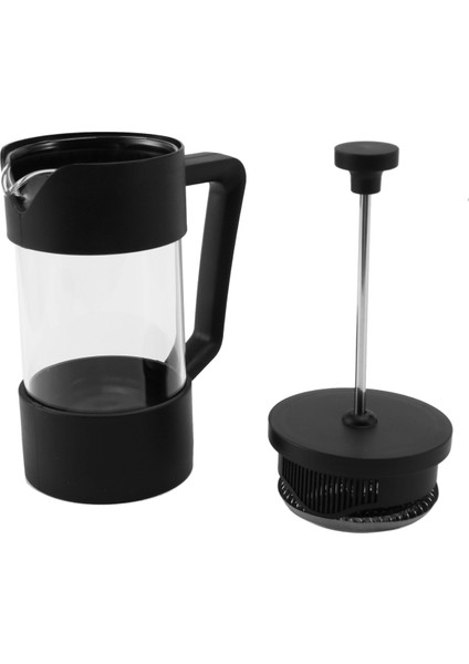 2x French Press Kahve ve Çay Makinesi, Kalınlaştırılmış Borosilikat Cam Kahve Presi Paslanmaz ve Bulaşık Makinesinde Yıkanabilir, Siyah (Yurt Dışından)