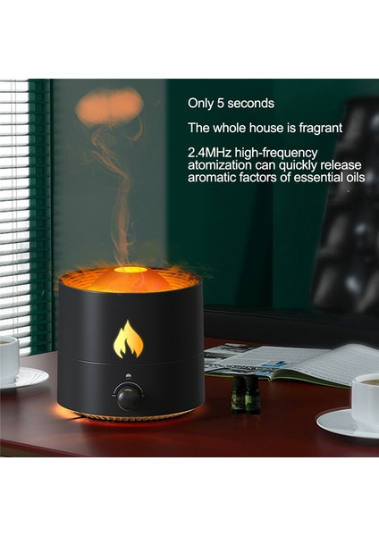 320 ml Simülasyon Alev Aromaterapi Uçucu Yağ Difüzör Stres Rahatlatmak Denizanası Duman Halkası Aroma Hava Nemlendirici B (Yurt Dışından) fiyatları