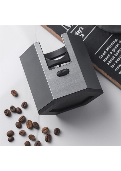 Elmas Paslanmaz Çelik Kahve Filtresi Kolu Tutucu Espresso Mat Standı Kahve Sabotaj Tabanı Raf Aksesuarları Siyah (Yurt Dışından)