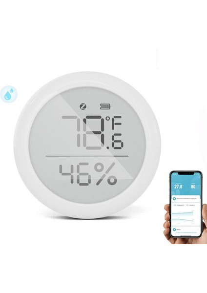 Tuya Zigbee LCD Ekranlı Sıcaklık ve Nem Sensörü Iç Mekan Higrometre Termometre Akıllı Yaşam Kontrolü (Yurt Dışından)
