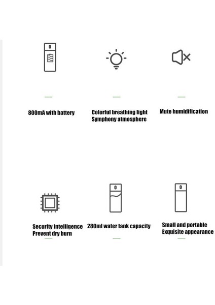 USB Taşınabilir Nemlendirici, Küçük Negatif Nemlendiriciler Masaüstü Bebek Odası Seyahat Ev Ofis Için Sessiz Püskürtücü, Beyaz (Yurt Dışından)