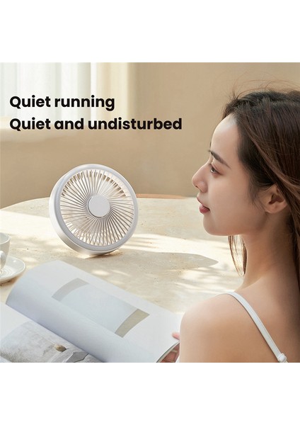 USB Şarj Edilebilir Fan Kablosuz Uzaktan Kumanda Açık Kamp Çadırı Taşınabilir Tavan Vantilatörü Masaüstü Yurdu Mini Duvar Fan3 (Yurt Dışından)
