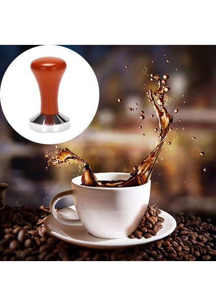 Kahve Sabotaj Ahşap Saplı Barista Espresso Makinesi Öğütücü 51MM Kahve ve Espresso Tozu Çekiç Kahve Rengi (Yurt Dışından) fırsatları