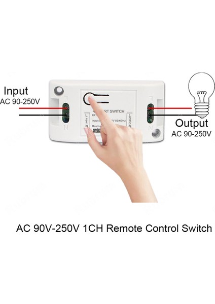 Kablosuz Akıllı Işık Anahtarı Rf 433MHZ Aydınlatma Kontrolü Akıllı Anahtar Ac 90-250V 10A Modülü (2 W ve 2 C ve 2 Rc) (Yurt Dışından)