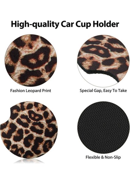 8 Adet 2.56IN Leopar Araba Bardak Altlıkları Içecekler Için Araba Bardak Altlığı Mat Oturma Odası Mutfak Ofis Için Araba ve Mobilyayı Korumak Için (Yurt Dışından) indirimleri