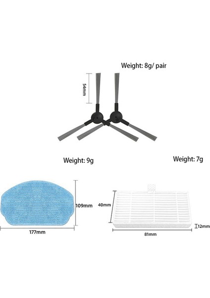 Süpürme Robotu Aksesuarları Için Uygun BR150/BR151 Yan Fırça Bez Filtre Temizleme Paspas Aksesuarları (Yurt Dışından) fiyatları
