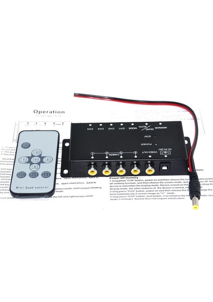 Araba 4 Kanallı Sürüş Kaydedici Switcher Kontrol Araba Kameraları 360° Panoramik Görüntü Için Ir Kontrol Anahtarı Birleştirici Kutusu (Yurt Dışından)