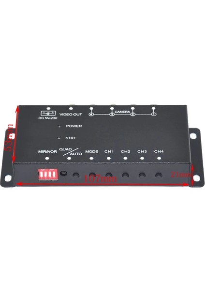Araba 4 Kanallı Sürüş Kaydedici Switcher Kontrol Araba Kameraları 360° Panoramik Görüntü Için Ir Kontrol Anahtarı Birleştirici Kutusu (Yurt Dışından)