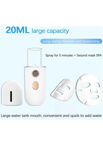 3x Taşınabilir Buharlı Pişirici, Mini USB Nemlendirici, Nano Püskürtücü, Kullanışlı Yüz Buharlı Pişirici Sis Makinesi (Yurt Dışından)