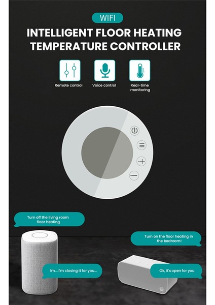 Tuya Wifi Akıllı Uzaktan Ev Termostatı Elektrikli Yerden Isıtma Su/gaz Kazan Sıcaklığı (Yurt Dışından)