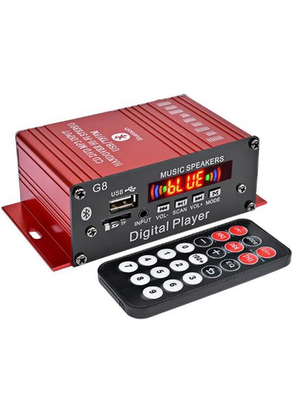 G8 Araba 12V 200W 2 Kanal Dijital Güç Amplifikatörü Stereo Bluetooth Aux Fm Mp3 Uzaktan Kumanda ile (Yurt Dışından) fiyatları
