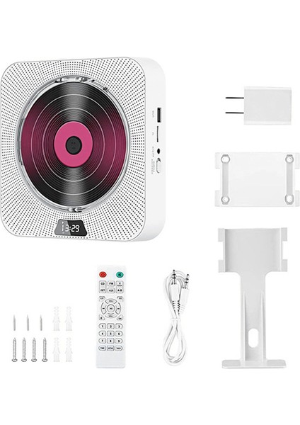 Taşınabilir CD Çalar Bluetooth CD Hoparlör Dijital Ekran Stereo Hoparlör Duvara Monte Müzik Çalar Öğrenci Için Ingiltere Tak (Yurt Dışından)