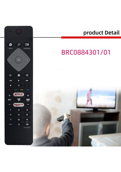 BRC0884301/01 43PUS6704/12 50PUS6704/12 55PUS6704/12 4K UHD Smart Tv Için 20X Uzaktan Kumanda (Hayır) (Yurt Dışından)