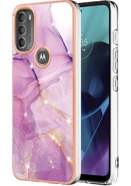 Motorola Moto G71 5g Koruma Yumuşak Tampon Mermer Desen Ince (Yurt Dışından)